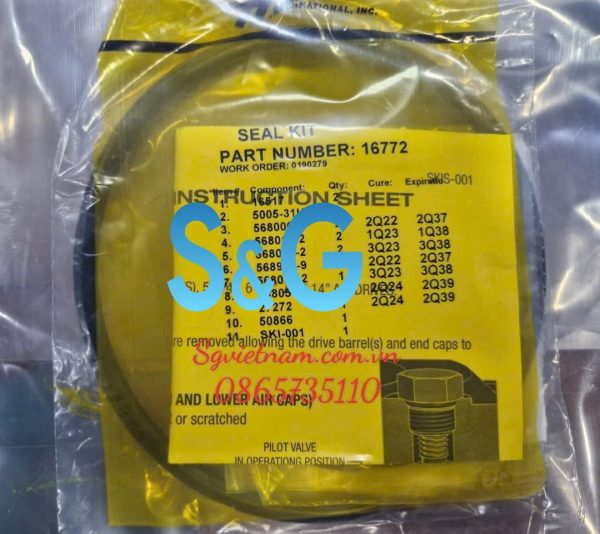 Bộ ron |Seal kit|Haskel|16772 - CÔNG TY TNHH SẢN XUẤT THƯƠNG MẠI DỊCH ...